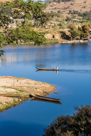 Lake Itasy in Ampefy, Madagascar highlandsの写真素材