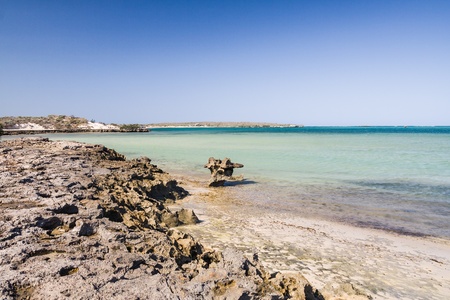 Seascape on the lagoon of Andavadoaka, southwestern Madagascarの写真素材