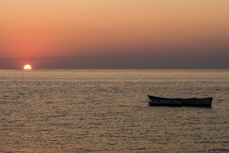 Sunset on the beach of Ifaty, southwestern Madagascarの写真素材