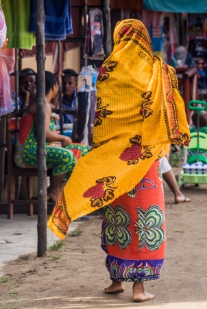 Malagasy woman of ethnicity Sakalava native of Nosy Be island, north of Madagascar, on March 31, 2008のeditorial素材