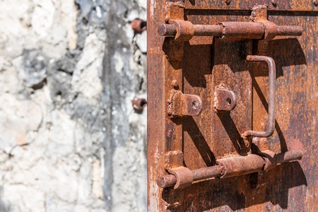 Old rusty lock of penal colonyの写真素材