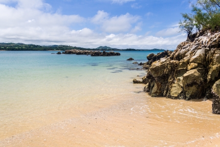 Rocky beach of Nosy Be island, Madagascarの写真素材