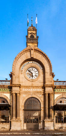 The Soarano railway station of Antananarivo, capital of Madagascarのeditorial素材