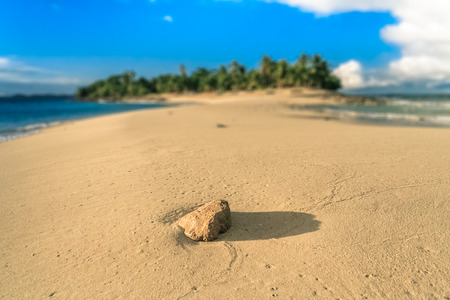 On the sandbank of Nosy Iranja, near Nosy Be, Madagascarの写真素材