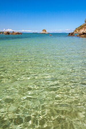 Stunning landscape with rocky island and clean water, Nosy Sakatia near Nosy Be, Madagascarの写真素材