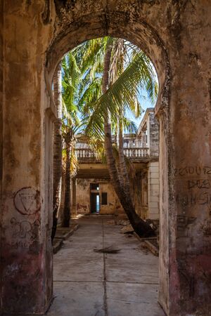 Vestige of colonial architecture in Diego Suarez (Antsiranana), north of Madagascarのeditorial素材