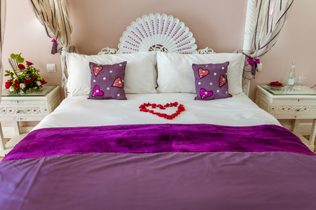 Canopy bed Arabic style in a luxurious hotelの写真素材