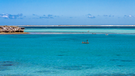 Fishing scene in the lagoon of Andavadoaka, southwestern Madagascar on July 24, 2017のeditorial素材
