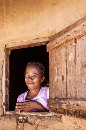 Malagasy woman of Sakalava ethnicity from tribal villages along the river Tsiribihina, Western Madagascar, on June 2017, 29のeditorial素材