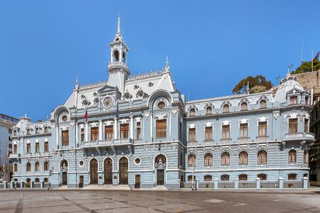 Monument of the Armada de Chile, near the port of Valparaiso, a UNESCO World Heritageの写真素材