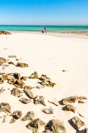 Rocky beach of the lagoon in southwestern Madagascarの写真素材