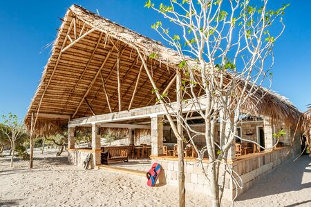Lounge restaurant of a resort in south-western Madagascarの写真素材