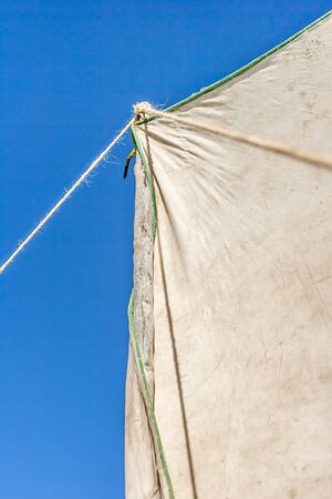 Sailcraft of malagasy traditional outrigger canoeの写真素材