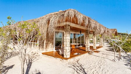 Luxury bungalow suite of a resort in south-western Madagascarの写真素材