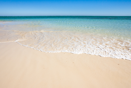 Soft wave on the sandy beachの写真素材
