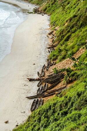 The beach of Tolanaro (Fort Dauphin), southern Madagascarの写真素材