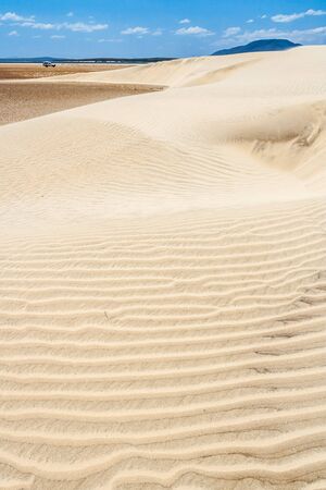 Sand dunes near the Anony lake of Tolanaro (Fort Dauphin) in southern Madagascarの写真素材