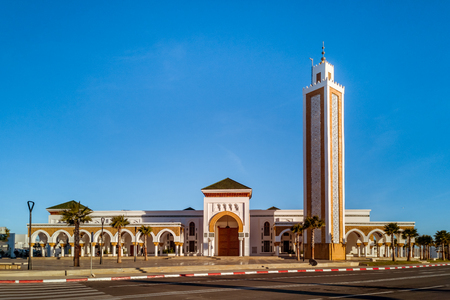The new mosque of the port of Tangier city, Moroccoの写真素材