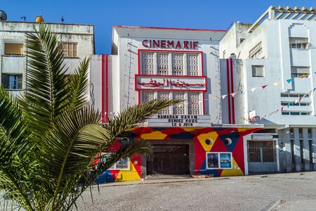 Tangier, Morocco - May 28, 2019: The famous Cimema RIF of Tangier, north of Morocco. This movie theater is the most important place for cultural events.のeditorial素材