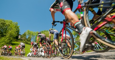 Tour of italy, cycle ride at stagesのeditorial素材