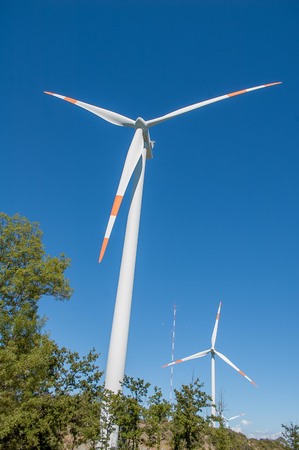 wind farm ripabella in tuscanyの写真素材