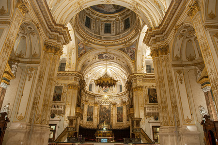 interior of the cathedral of Bergamoのeditorial素材