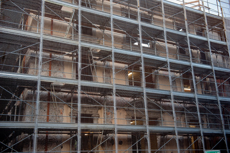 Old Art Nouveau building under renovationの写真素材
