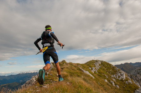 Bergamo Italy: September 2017 mountain race of 38 km