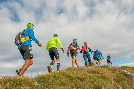 Bergamo Italy: September 2017 mountain race of 38 km