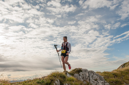 Bergamo Italy: September 2017 mountain race of 38 km