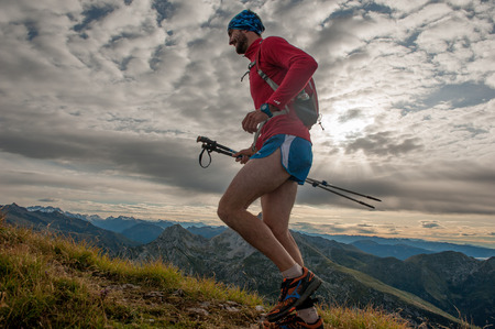Bergamo Italy: September 2017 mountain race of 38 kmのeditorial素材
