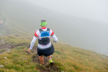 Maga 2018.Zorzone Serina italy 2 September 2018: extreme competitive race in the mountains of 50 kmのeditorial素材