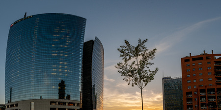 tower in Piazza Gae Aulenti in Milanのeditorial素材