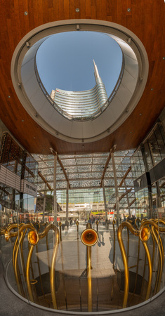 tower in Piazza Gae Aulenti in Milanのeditorial素材