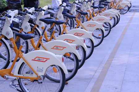 milan italy 9 January 2011 Take the bike and leave it where you wantのeditorial素材