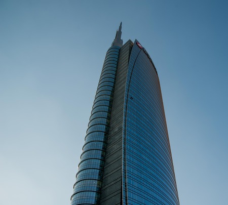 modern architectural constructions in milanのeditorial素材