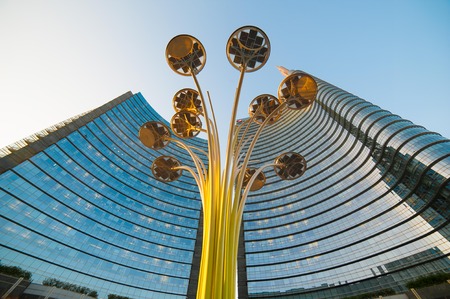 Piazza Gae Aulenti in Milanのeditorial素材