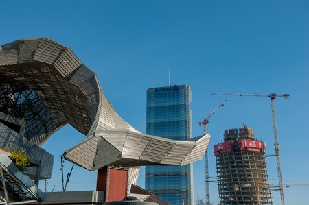 Milan Italy: in 2015 new construction of three towers districtのeditorial素材