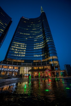 Piazza Gae Aulenti in Milanのeditorial素材