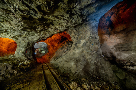 the ancient mines of Dossena Italyのeditorial素材