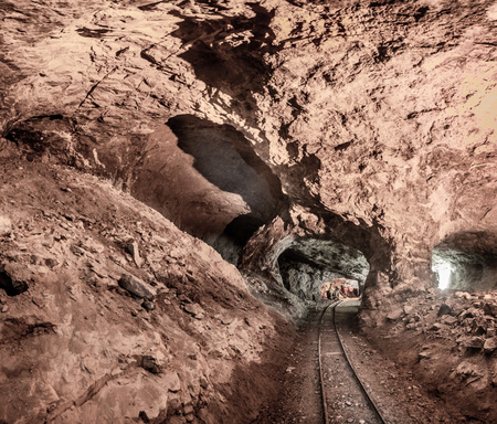 the ancient mines of Dossena Italyのeditorial素材