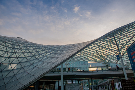 Rho Milano Italy 2 December 2018: Fiera Milano Rho entrance. Fiera Milano Rho is an important international trade fair and conference on visual communication and commerceのeditorial素材