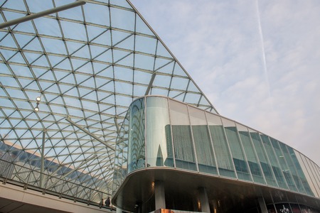 Rho Milano Italy 2 December 2018: Fiera Milano Rho entrance. Fiera Milano Rho is an important international trade fair and conference on visual communication and commerceのeditorial素材