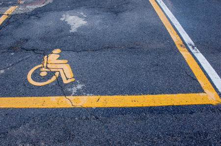 parking space for disabledの写真素材