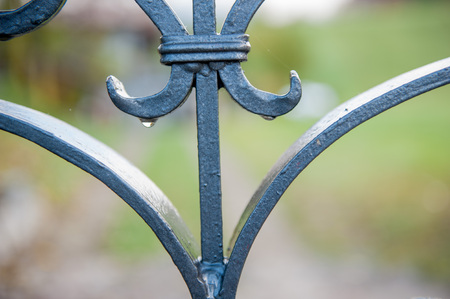 wrought iron gateの写真素材