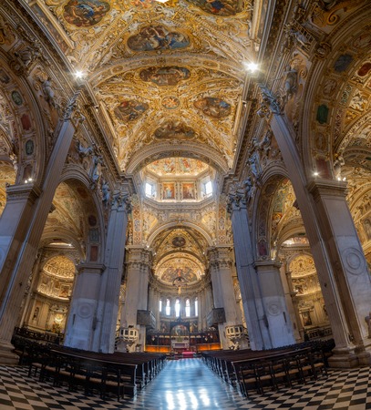 interior of the Colleoni Chapel in Bergamoのeditorial素材