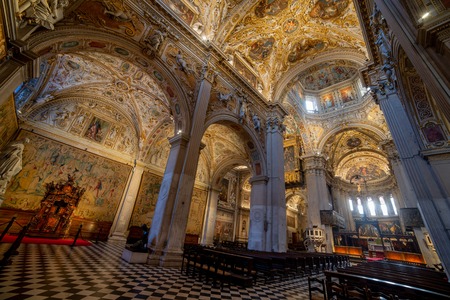 interior of the Colleoni Chapel in Bergamoのeditorial素材