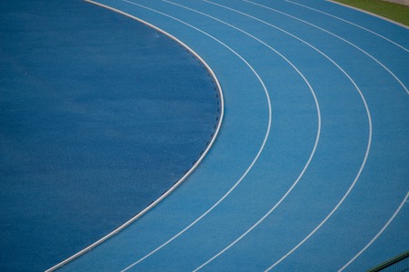 lanes on the track of athleticsの写真素材