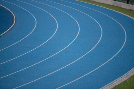 lanes on the track of athleticsの写真素材