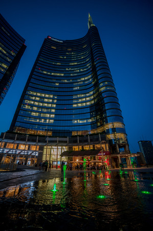 Piazza Gae Aulenti in Milanのeditorial素材